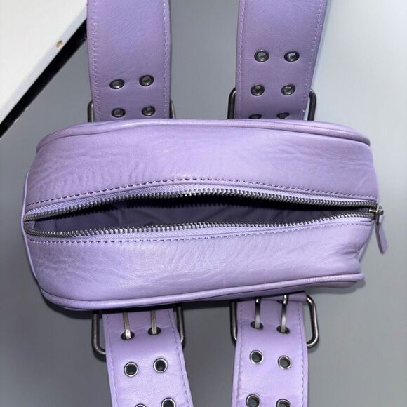 Free people say yes leather purse tote lavender purple new - Picture 7 of 16